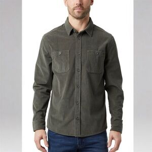 NWT 32 Degree Heat Men's Green Corduroy Shirt size XXL